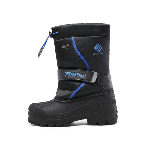 Mid Calf Girls & Boys Waterproof Snow Boots - BLACK ROYAL - 1